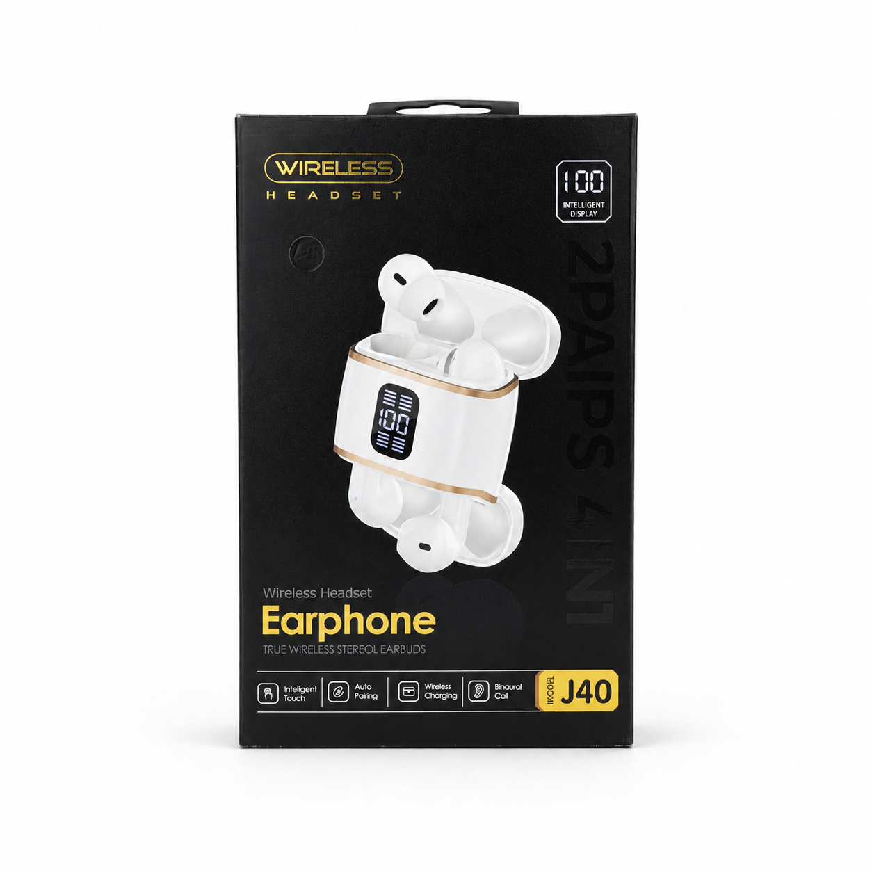 J40 Wireless 4-in-1 Earbuds with LED Display